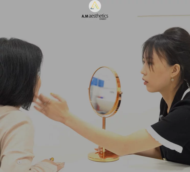 doctor performing eye tear trough filler